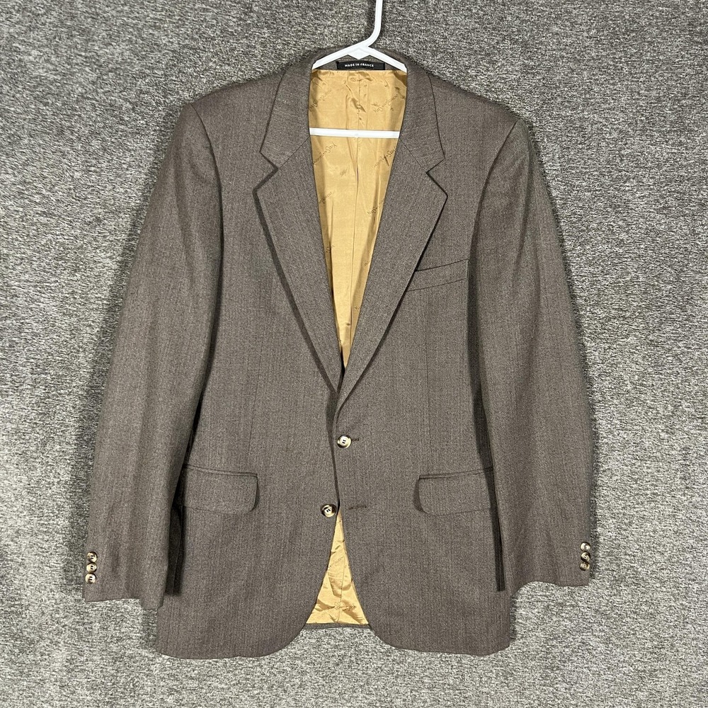 Vintage Yves‎ Saint Laurent Blazer Mens 42 Brown Wool Sport Coat France